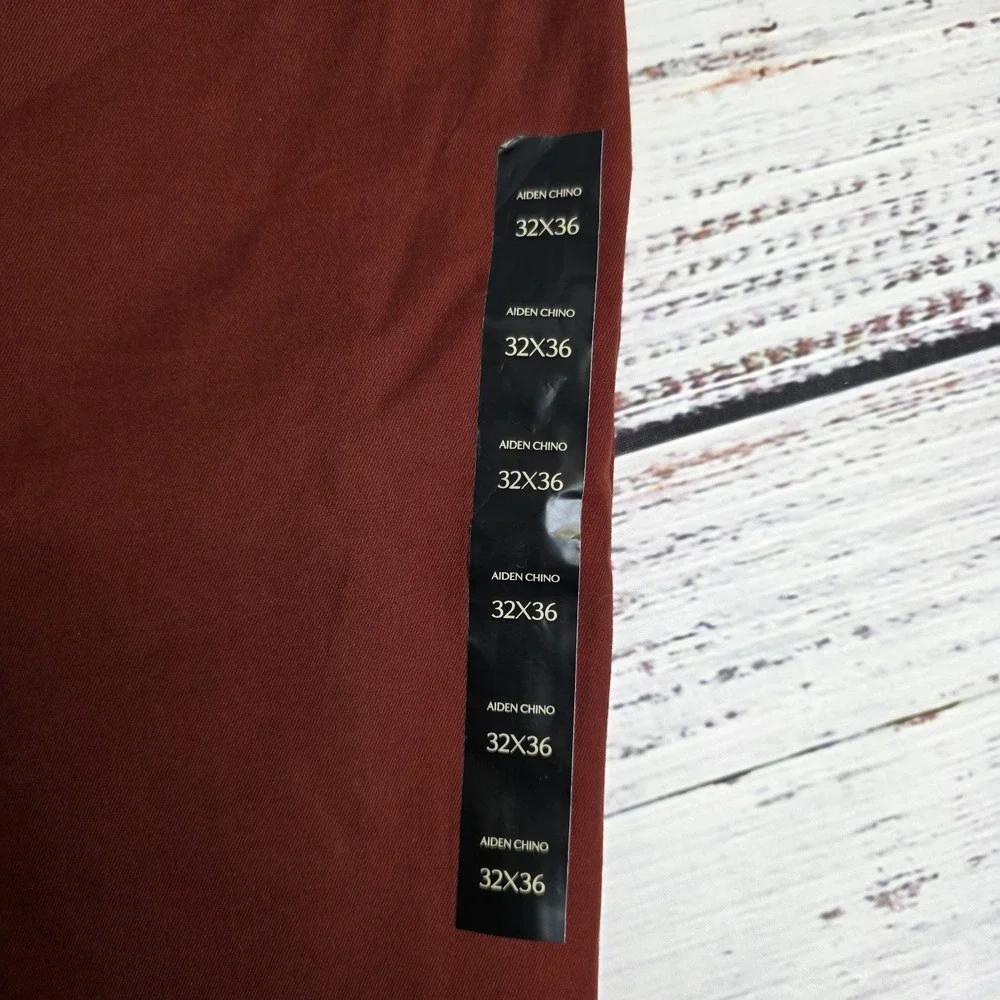 New Banana Republic Aiden Chino Pants‎ Mens 32x36 Measure 34x35 Slim Fit Orange